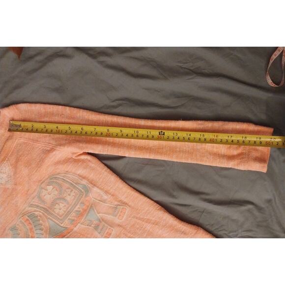 Pink Sheer Elephant Lightweight Boho Shirt Top Chance or Fate Women’s Size Small - Picture 3 of 8